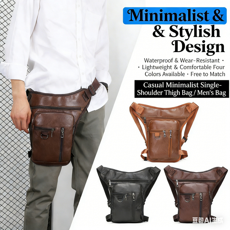 Travel Accessories Hip Belt - PU 가죽 드롭 레그 백 허벅지