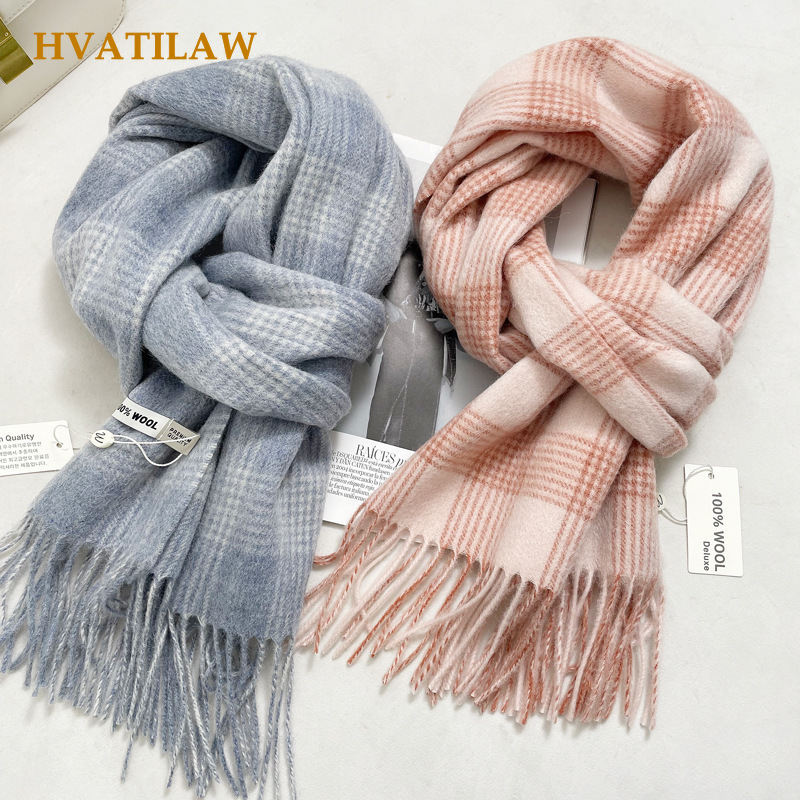 Travel Accessories High End - 겨울용 따뜻한 100% 순수 울 스카프