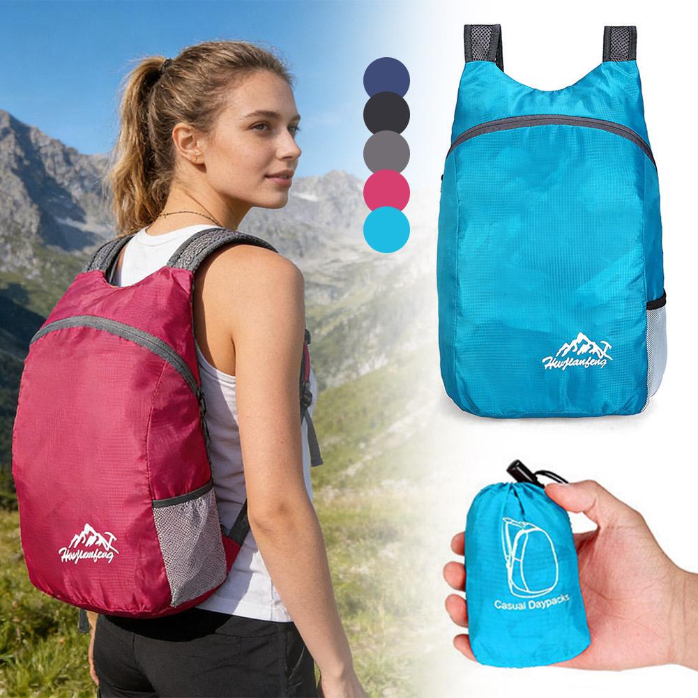 Packable Daypack Foldable - 야외 하이킹 가방 경량 접이식 백팩