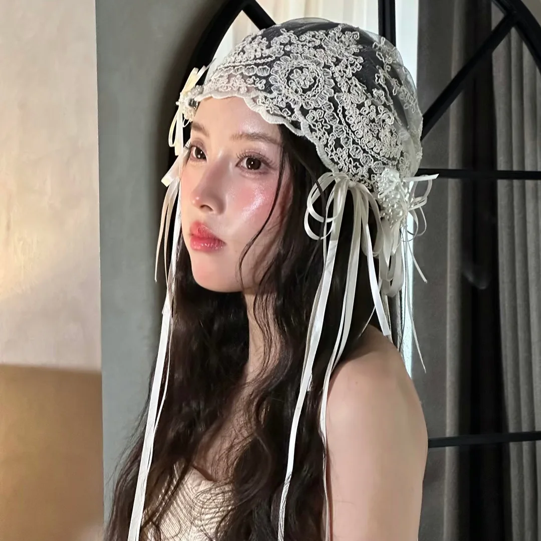 Travel Accessories High End - 새로운 프랑스 레트로 신부 레이스 리본