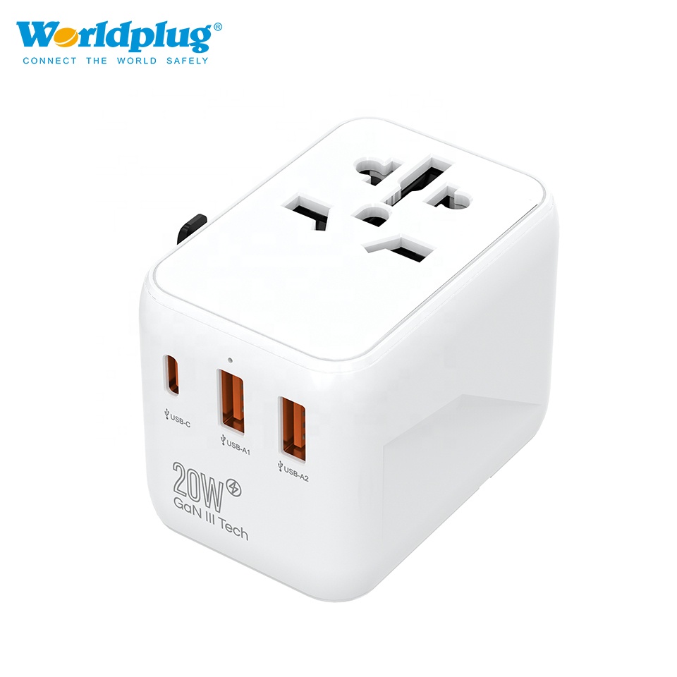 Travel Adapter Universal - 타입 C GaN 20W 충전기 멀티
