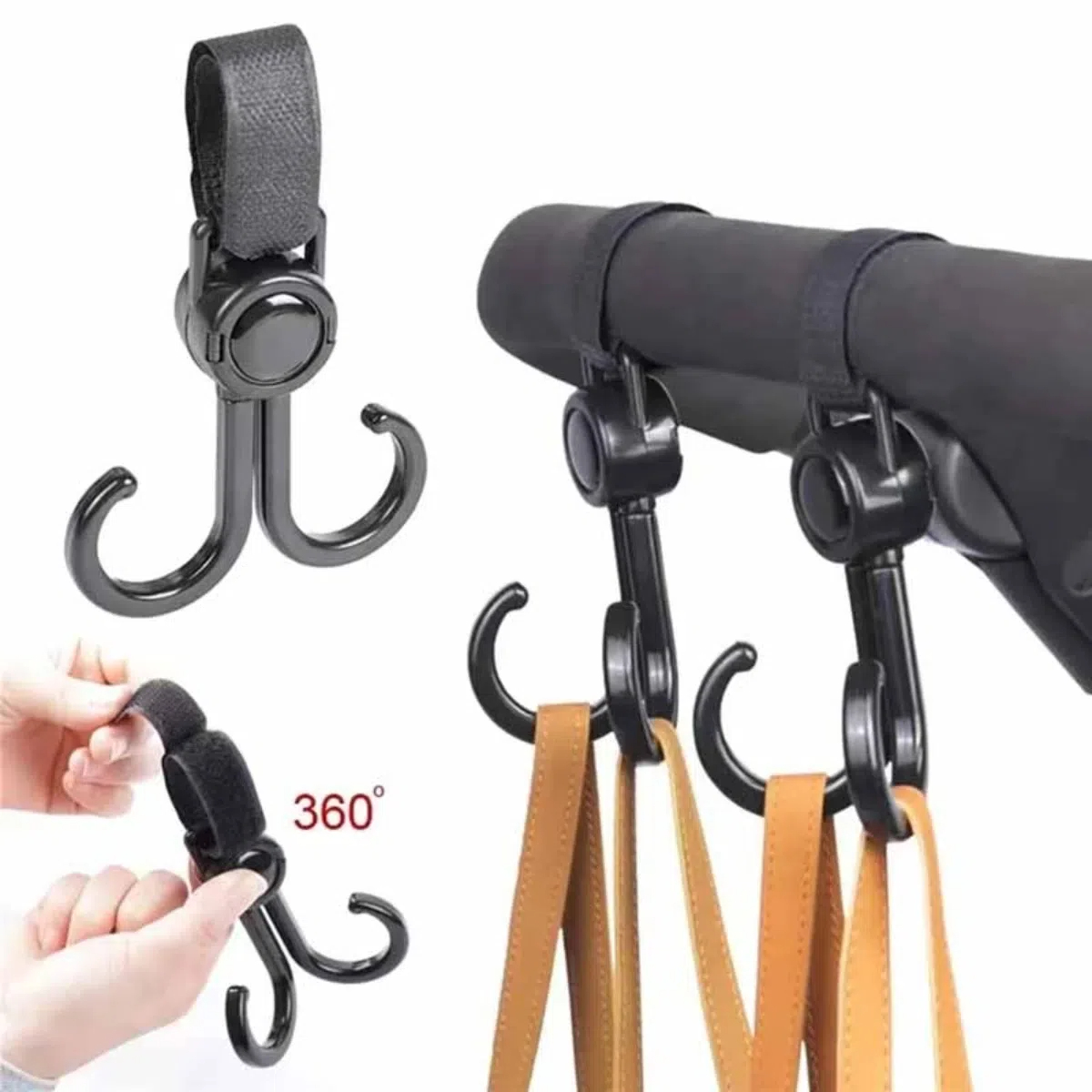 회전식 더블 후크 아기 유모차 여행 액세서리 쇼핑 소품 - Travel Accessories For 3 Year Old 리뷰 및 가격