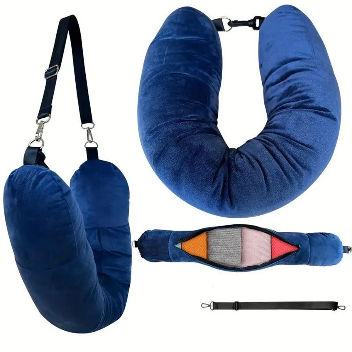 크리스탈 플리스 소재의 U자형 여행용 목베개, 속을 채 - Travel Pillow Inflatable 리뷰 및 가격