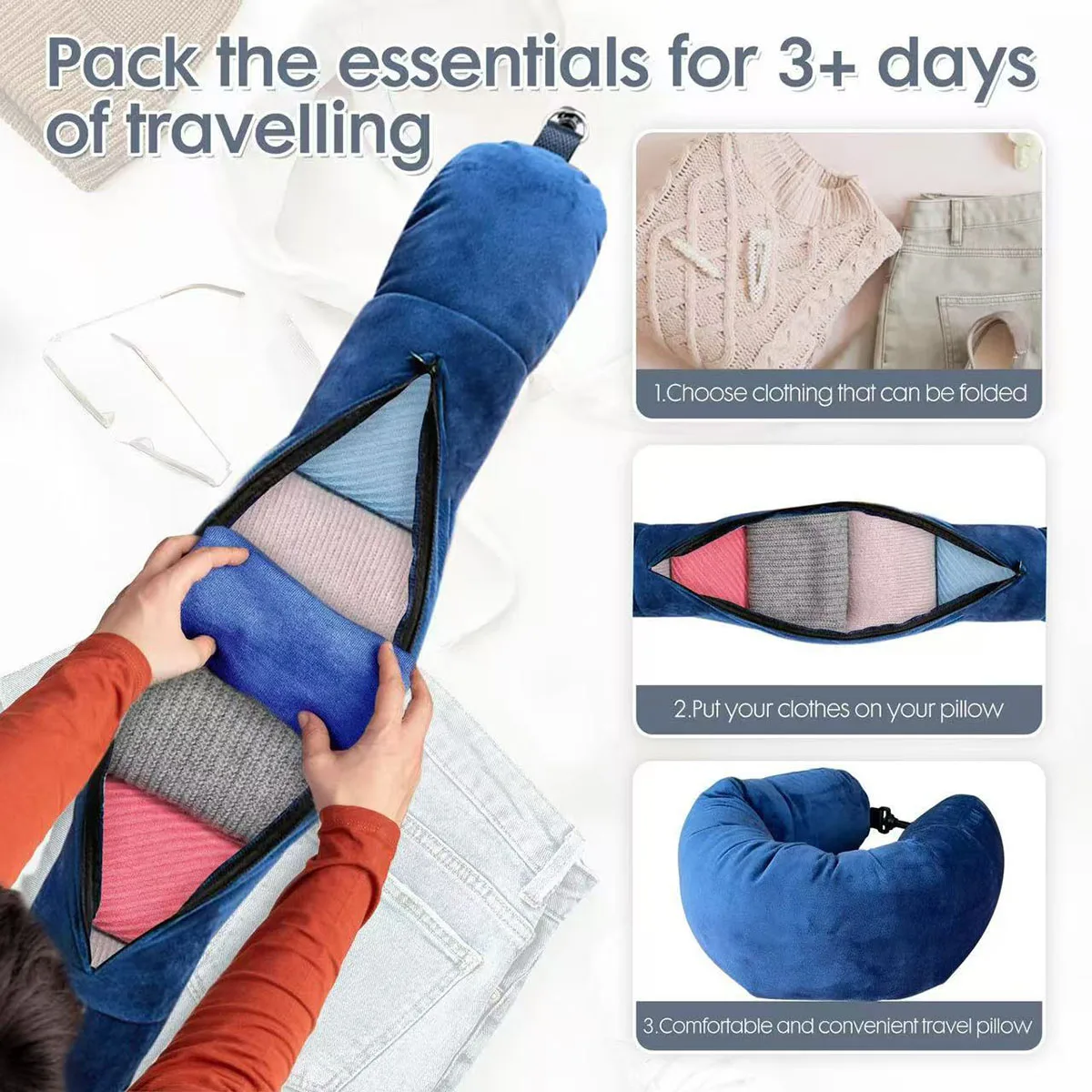 크리스탈 플리스 소재의 U자형 여행용 목베개, 속을 채 - Travel Pillow Inflatable 리뷰 및 가격