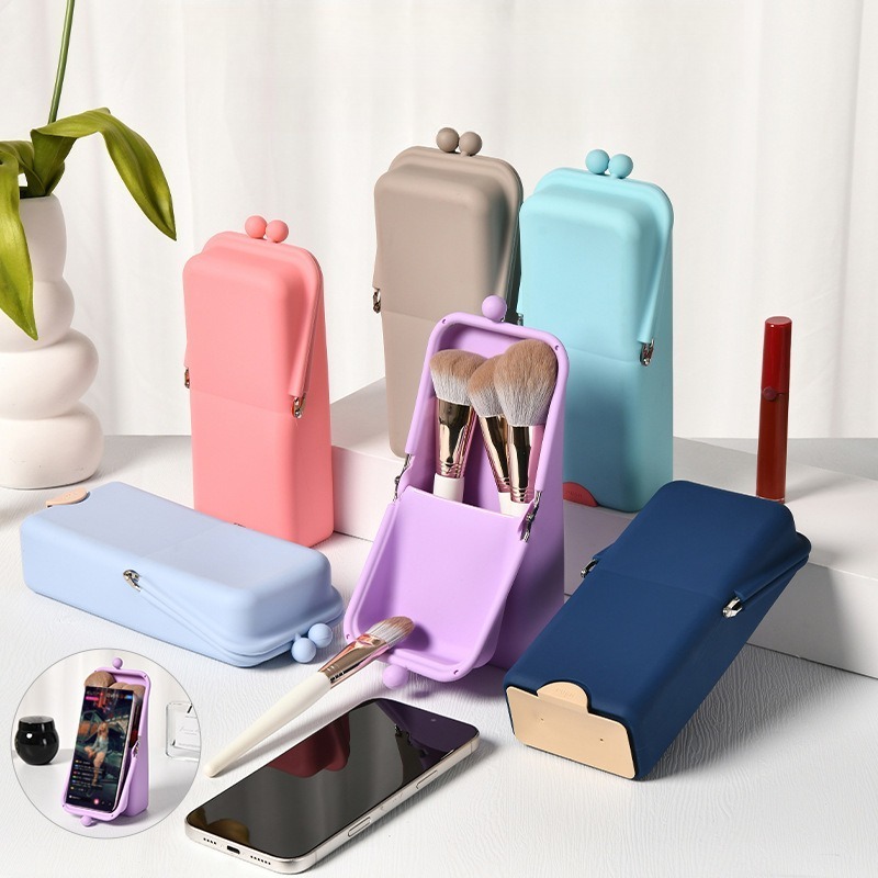1pcs 실리콘 메이크업 브러쉬 보관 가방 화장품 도구 - Travel Accessories Toiletry Bag 리뷰 및 가격