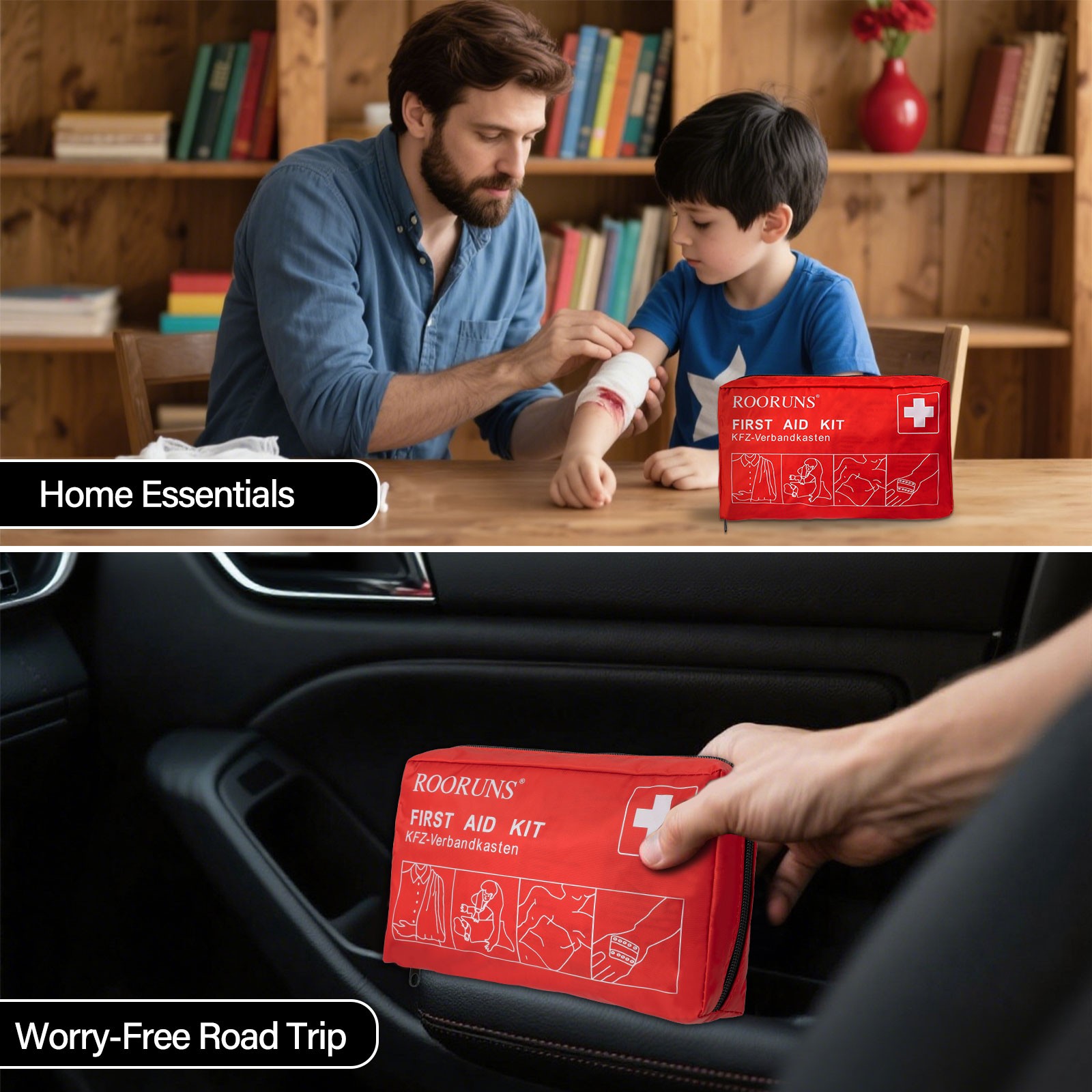 여행 필수품 구급상자 41종 레드 자동차 응급 키트 휴 - First Aid Travel Kit 리뷰 및 가격