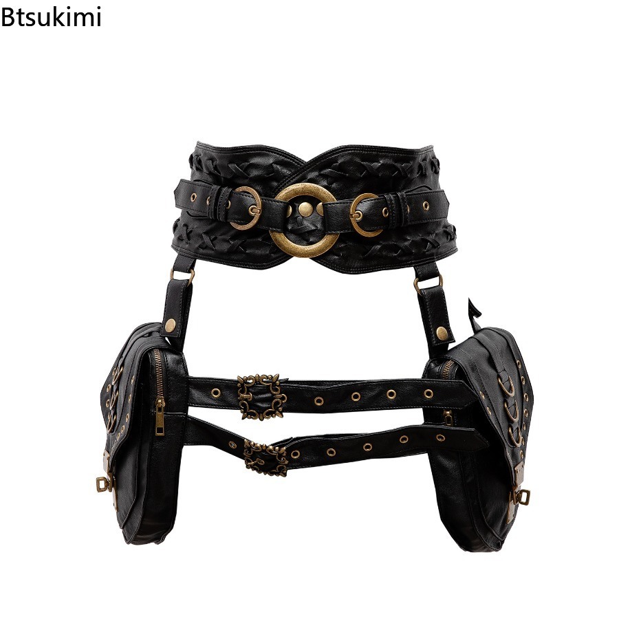 레트로 스팀펑크 유틸리티 허리 가방 여성용 페스티벌 포 - Travel Accessories Hip Belt 리뷰 및 가격