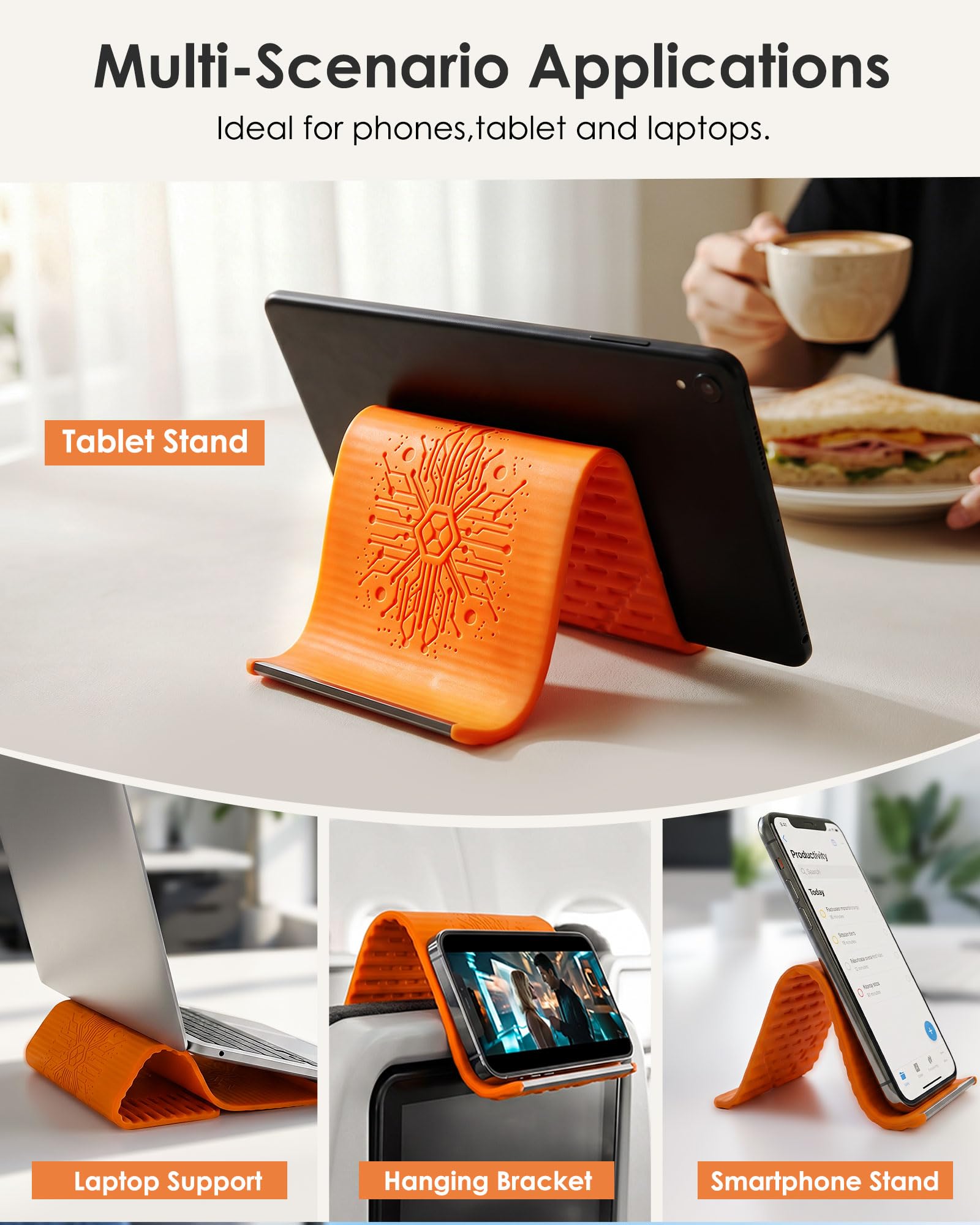 유연한 실리콘 휴대폰 거치대 여행용 비행기 접이식 데스 - Phone Holder Airplane 리뷰 및 가격
