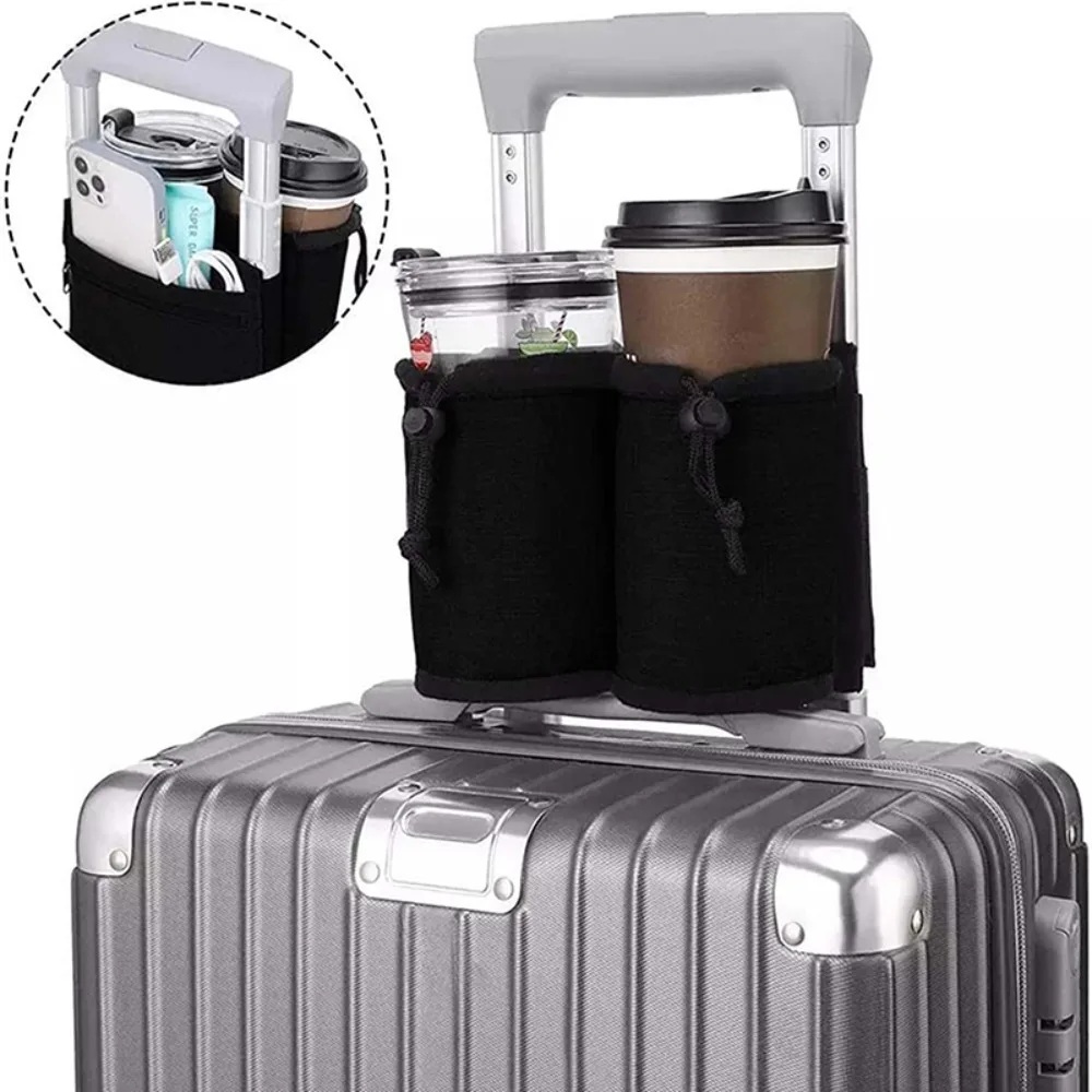 새로운 러기지 핸들 물병 홀더 가방, 듀얼 컵 보관 파 - Travel Accessories Useful 리뷰 및 가격