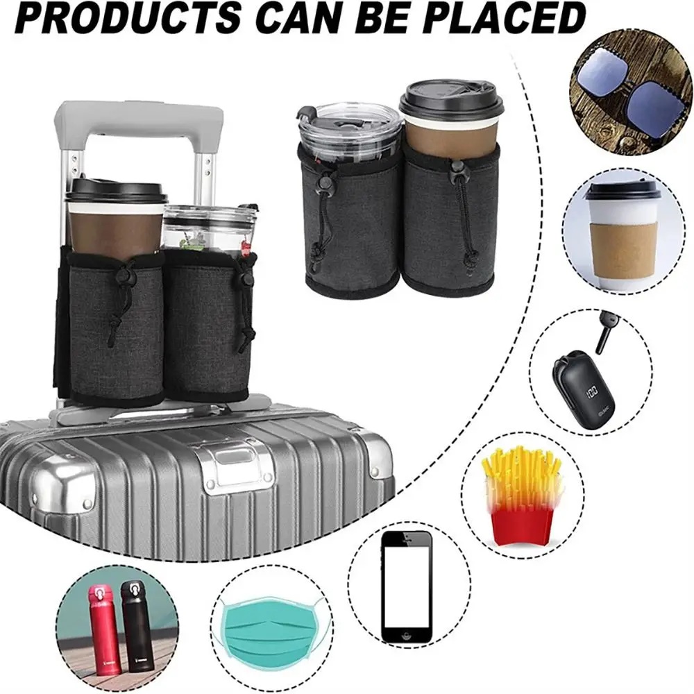 새로운 러기지 핸들 물병 홀더 가방, 듀얼 컵 보관 파 - Travel Accessories Useful 리뷰 및 가격