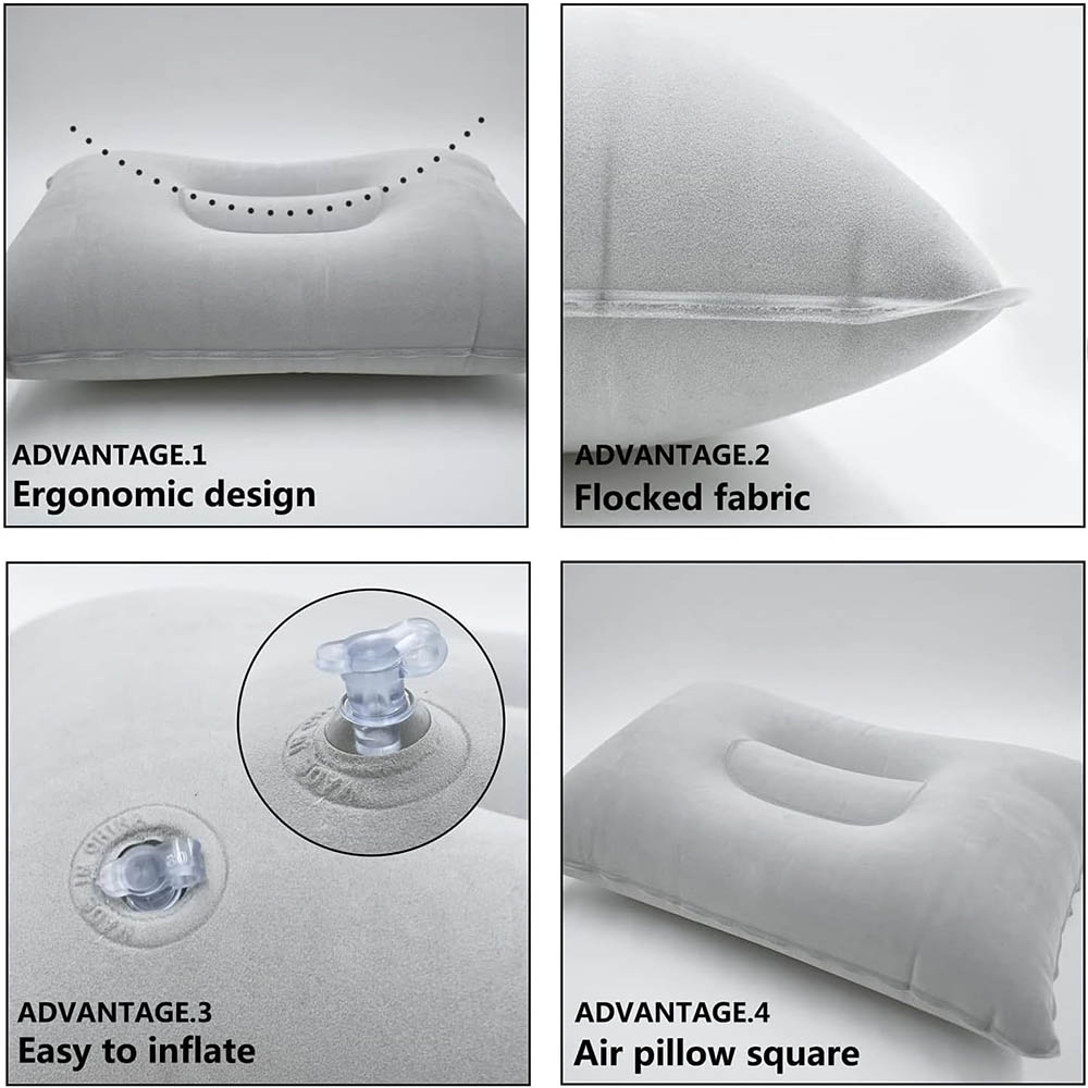 풍선 여행 베개 캠핑 하이킹을위한 휴대용 공기 베개 홈 - Travel Pillow Inflatable 리뷰 및 가격
