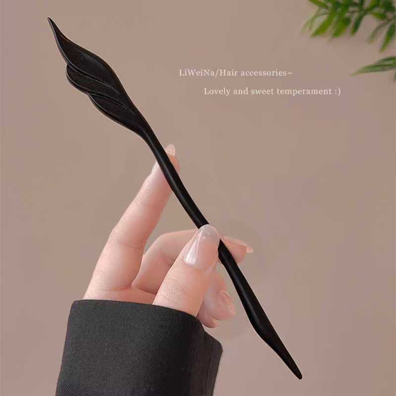 우드 헤어핀 정교한 조각 헤어핀 고대 스타일 헤어 액세 - Travel Accessories High End 리뷰 및 가격