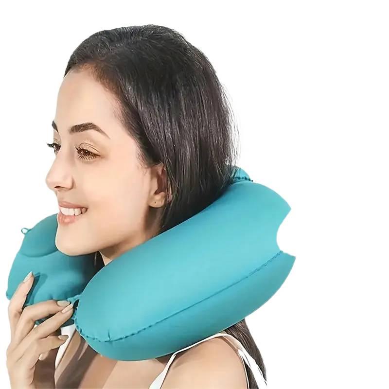휴대용 자동 팽창식 U자형 목베개 접이식 세탁 가능 여 - Travel Pillow Inflatable 리뷰 및 가격