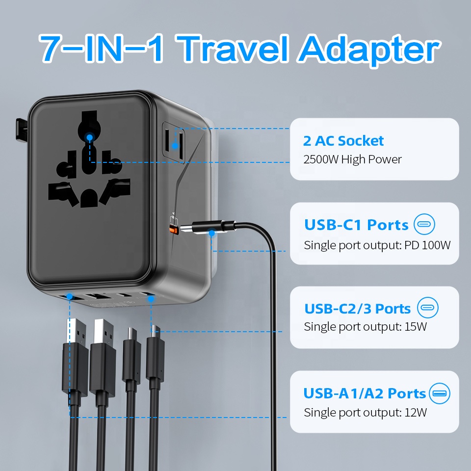 PD 100W GaN 고속 충전기 범용 여행용 플러그  - Travel Adapter Universal 리뷰 및 가격