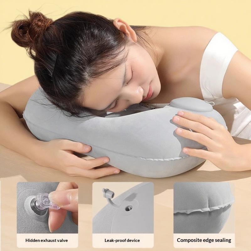 플로킹 셀프 인플레이터블 휴대용 목베개 접이식 수납 여 - Travel Pillow Inflatable 리뷰 및 가격