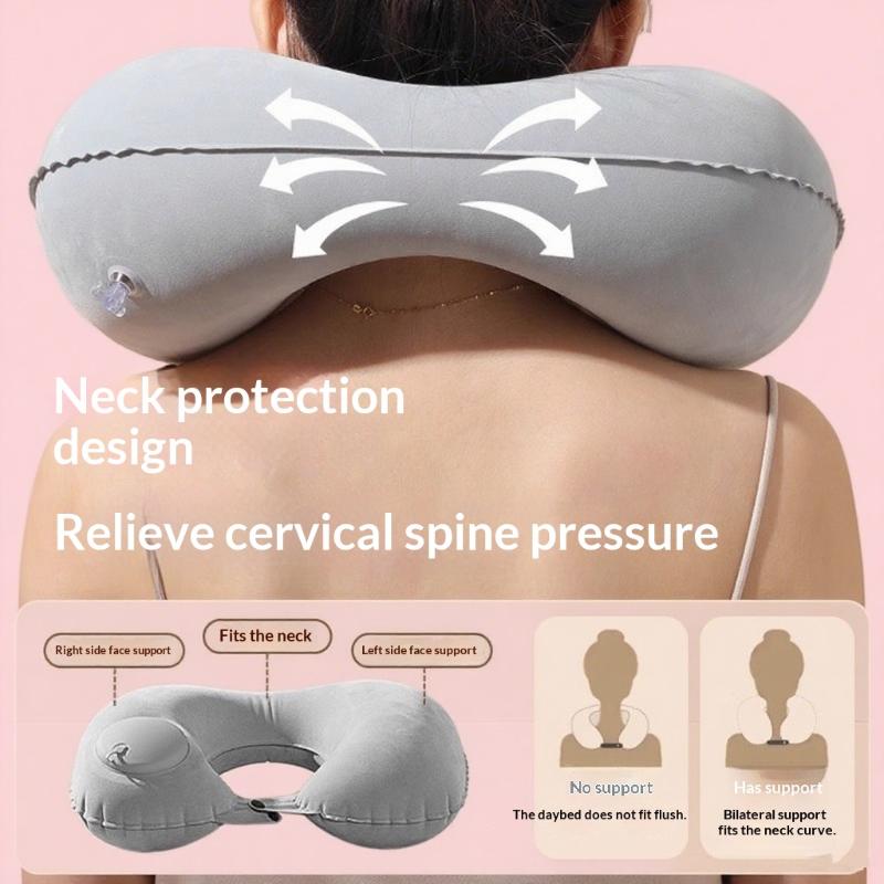 플로킹 셀프 인플레이터블 휴대용 목베개 접이식 수납 여 - Travel Pillow Inflatable 리뷰 및 가격