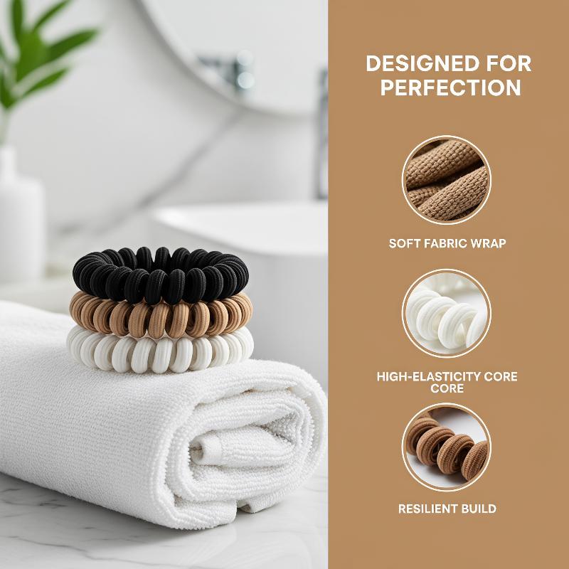 스파이럴 코일 헤어 타이, 손상 없음, 구김 없음, 신 - Travel Accessories Useful 리뷰 및 가격