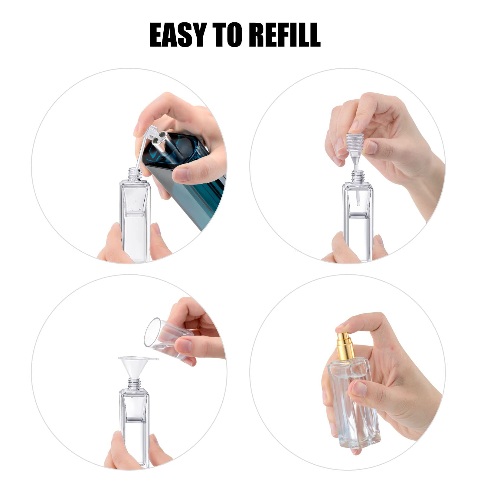 2개 향수병 스프레이 빈 향수 분무기 리필 가능 3가지 - Travel Accessories High End 리뷰 및 가격