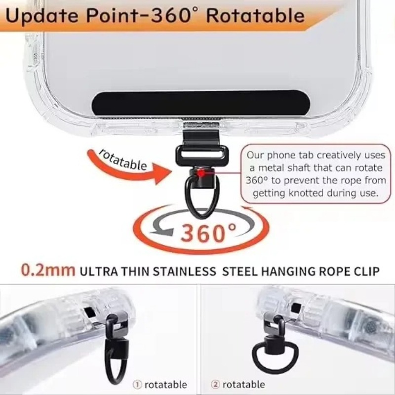 360도 회전 폰 끈 클립 금속 스테인리스 스틸 테더  - Travel Adapter Universal 리뷰 및 가격