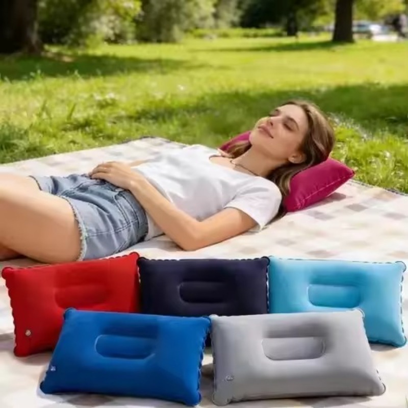 휴대용 접이식 에어 베개 야외 여행용 캠핑 목 받침대  - Travel Pillow Inflatable 리뷰 및 가격