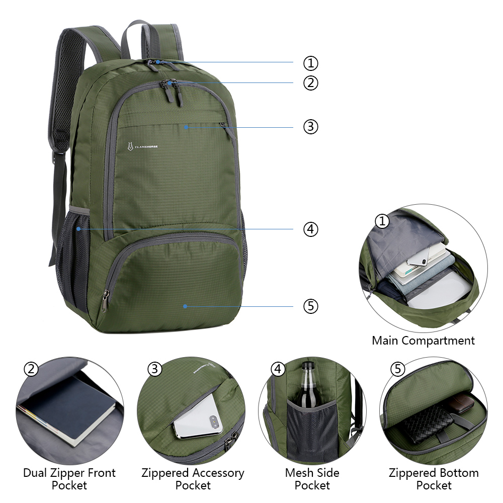 남녀공용 경량 접이식 배낭, 방수 포장 가능, 배낭 여 - Packable Daypack Foldable 리뷰 및 가격